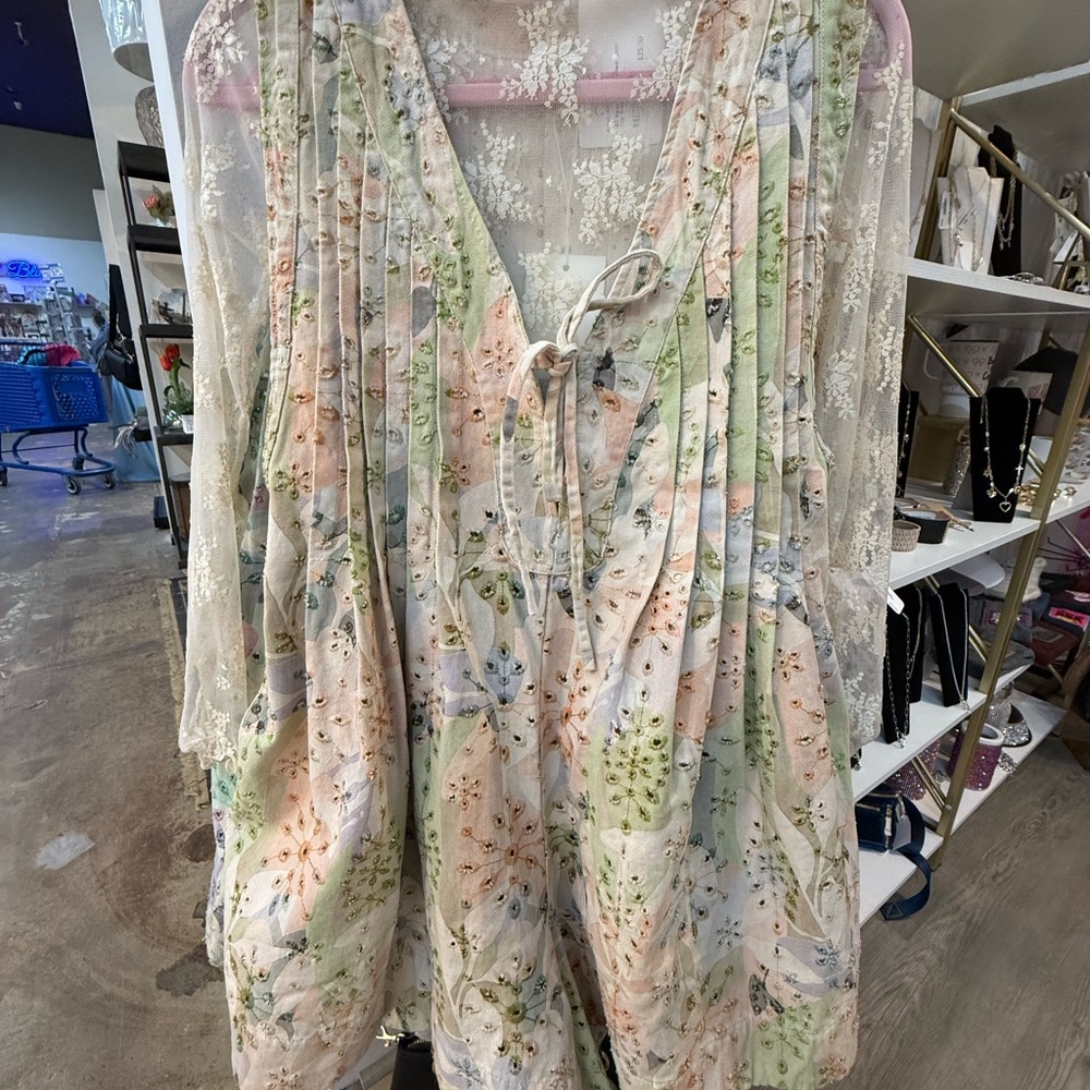 Lovelo Floral Eyelet Romper